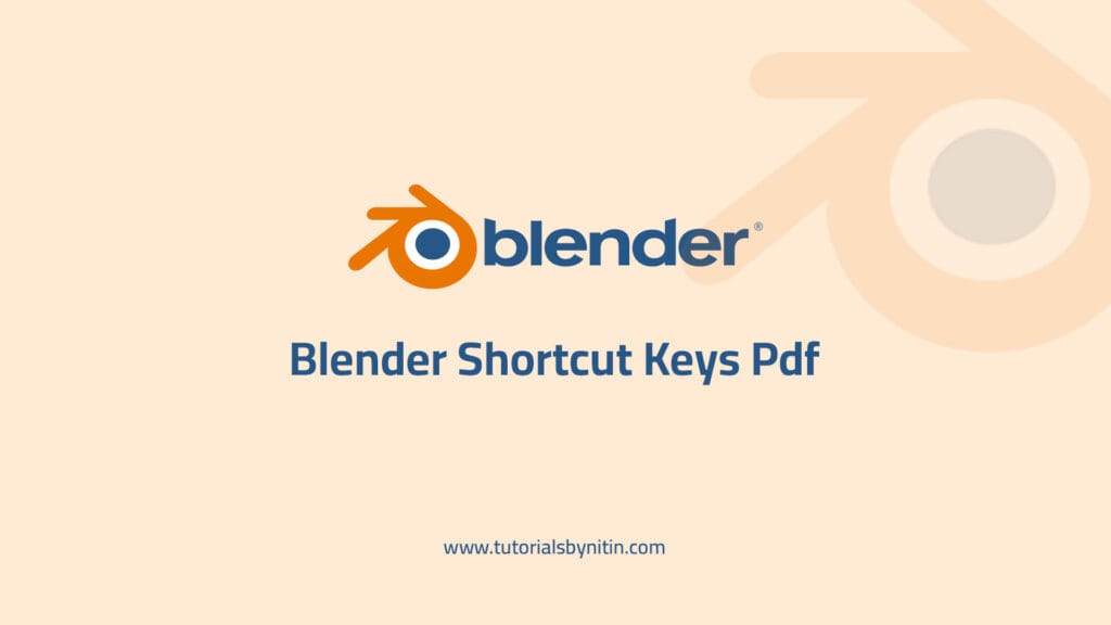 blender shortcut keys pdf