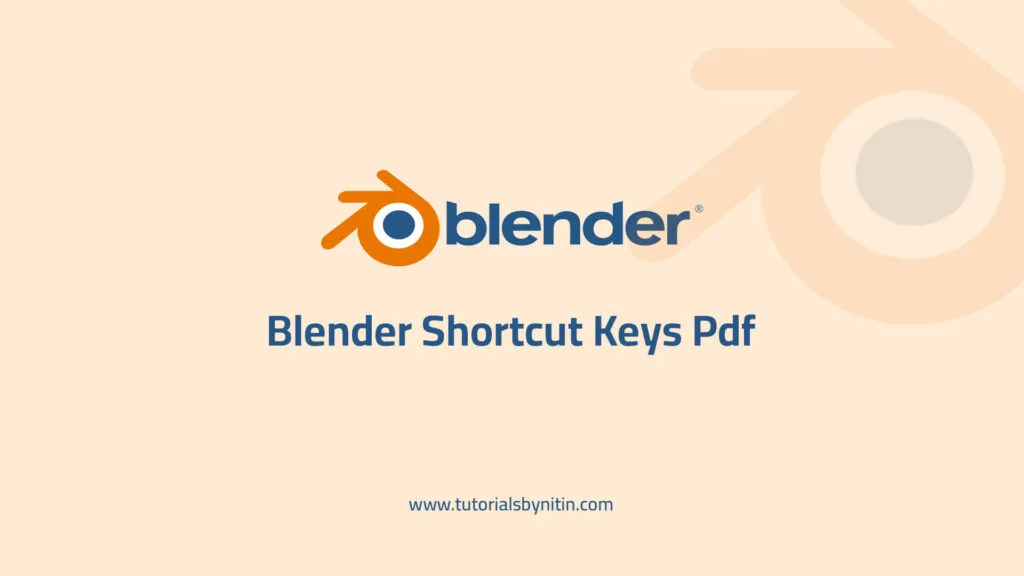blender shortcut keys pdf