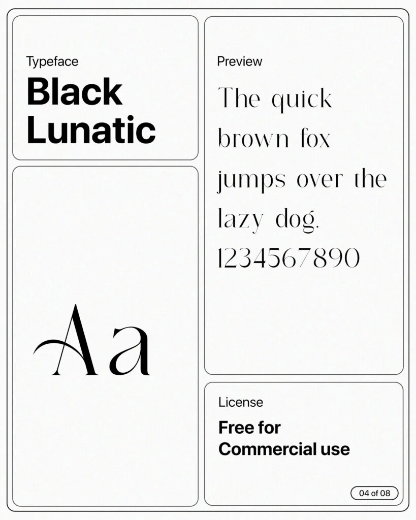 Black Lunatic Font