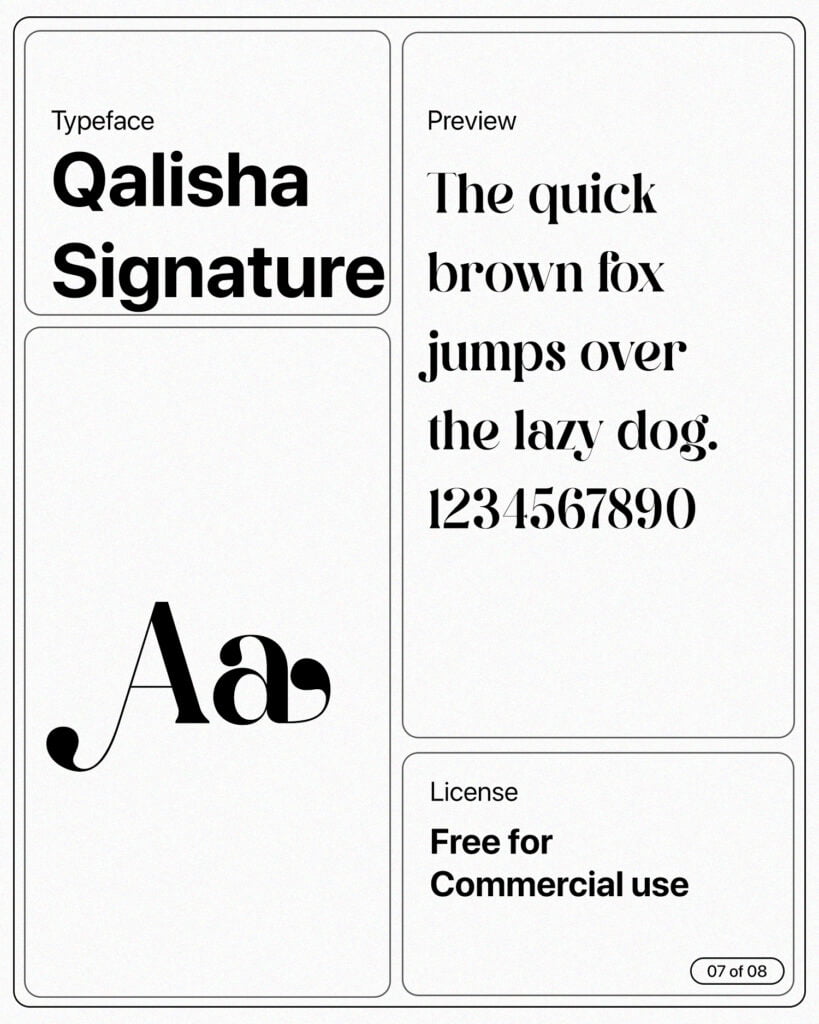 Qalisha Signature font