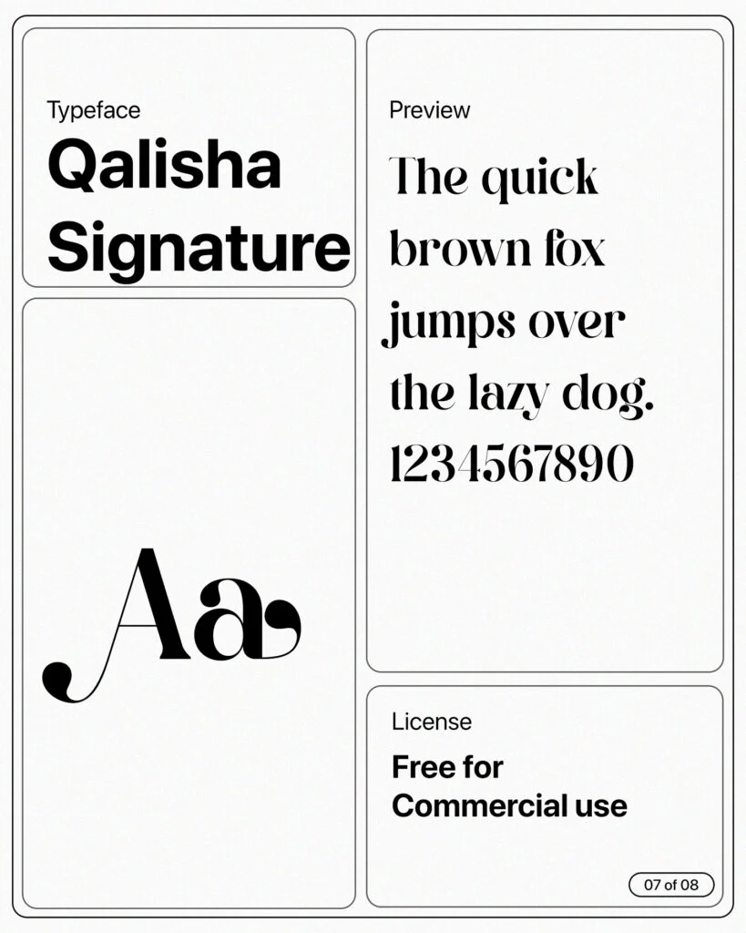 Qalisha Signature font