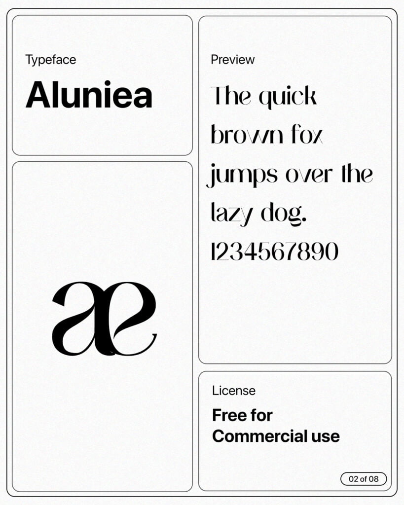 Aluniea font