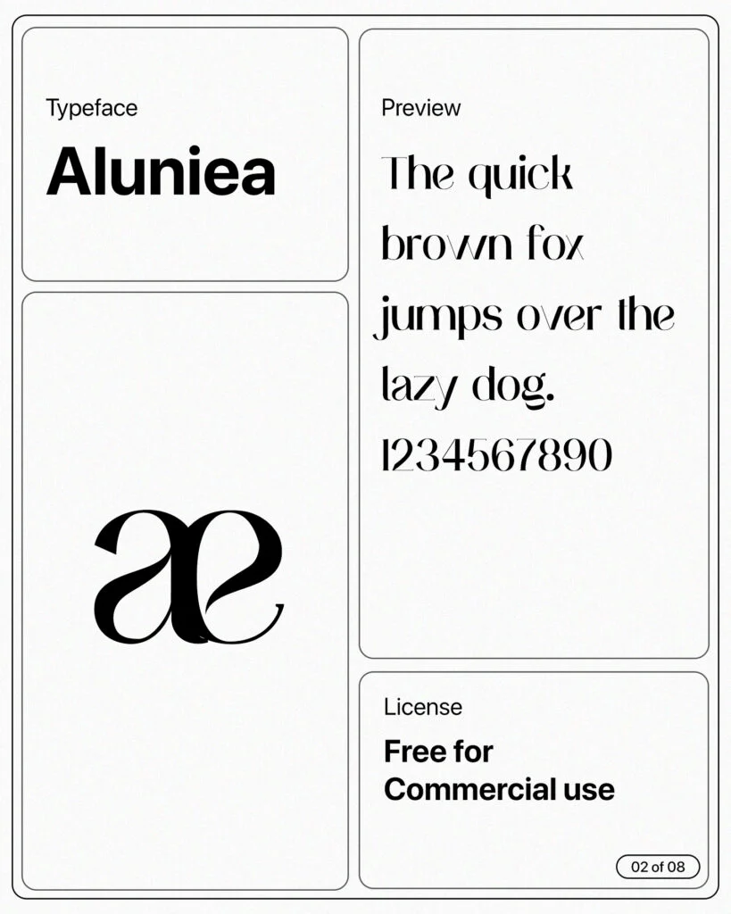 Aluniea font