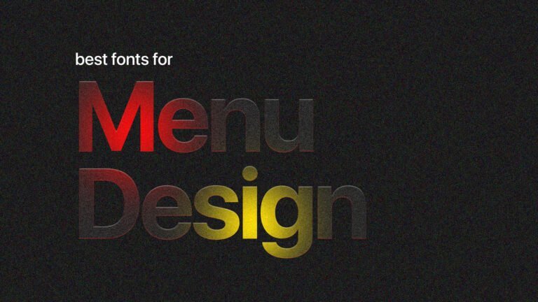best fonts for menu design