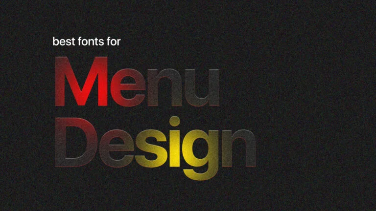 best fonts for menu design