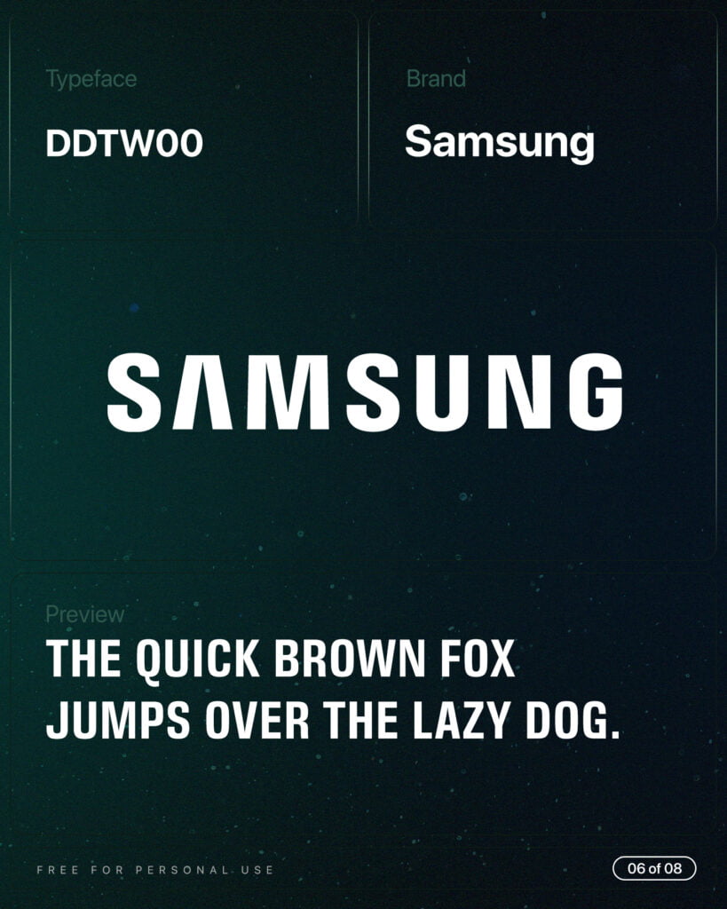 samsung logo font