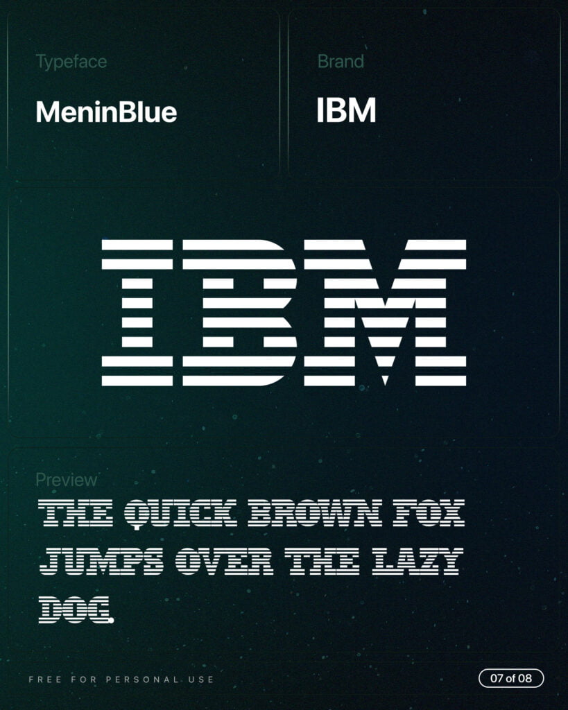 IBm Logo font