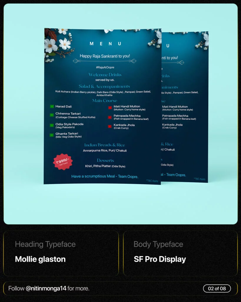 Best Fonts for Menu Design
