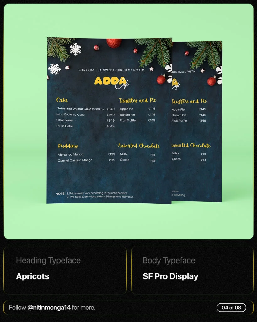 Best Fonts for Menu Design