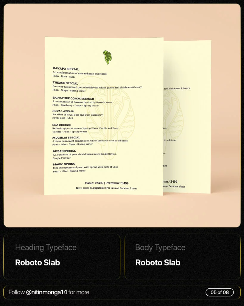 Best Fonts for Menu Design