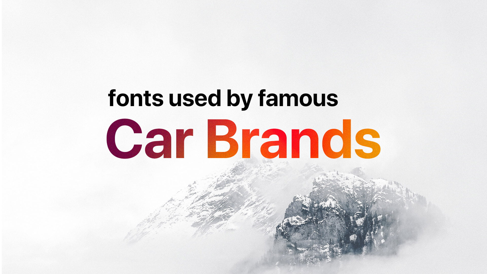 fonts used by car brands