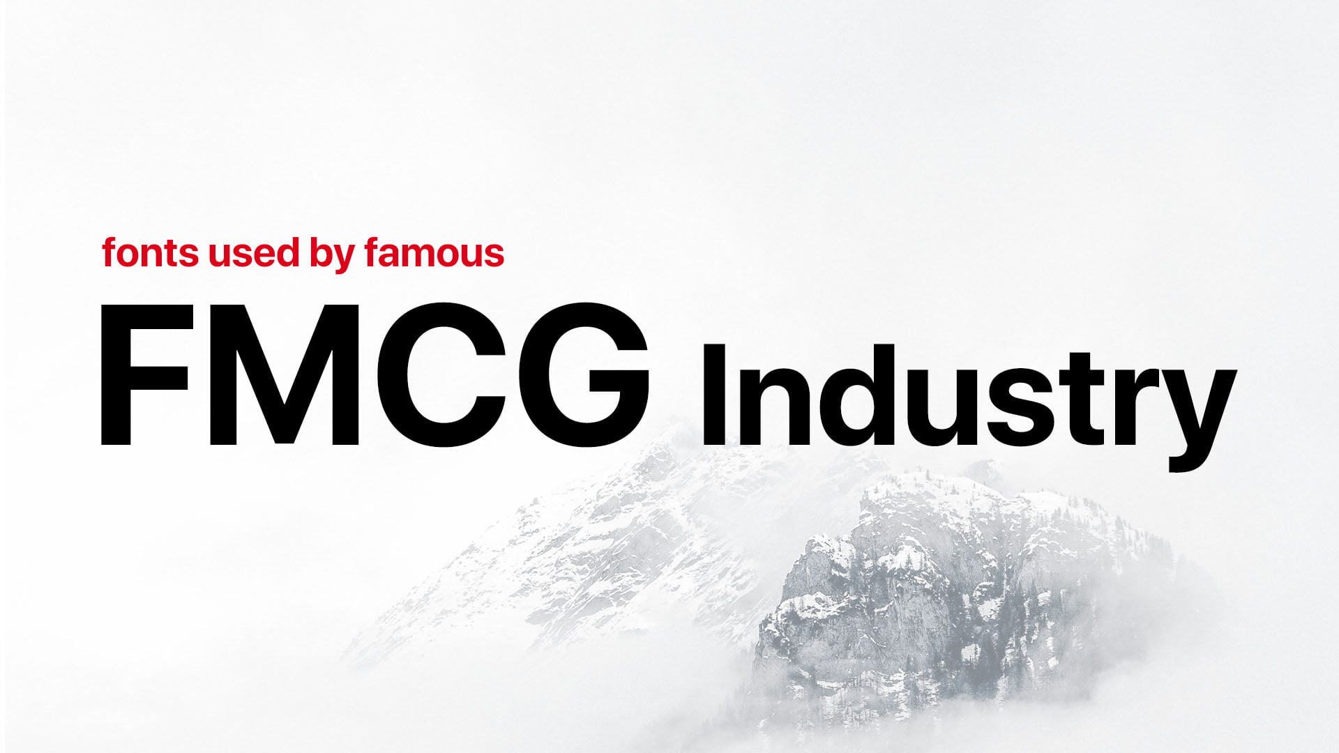 fonts used by fmcg industry
