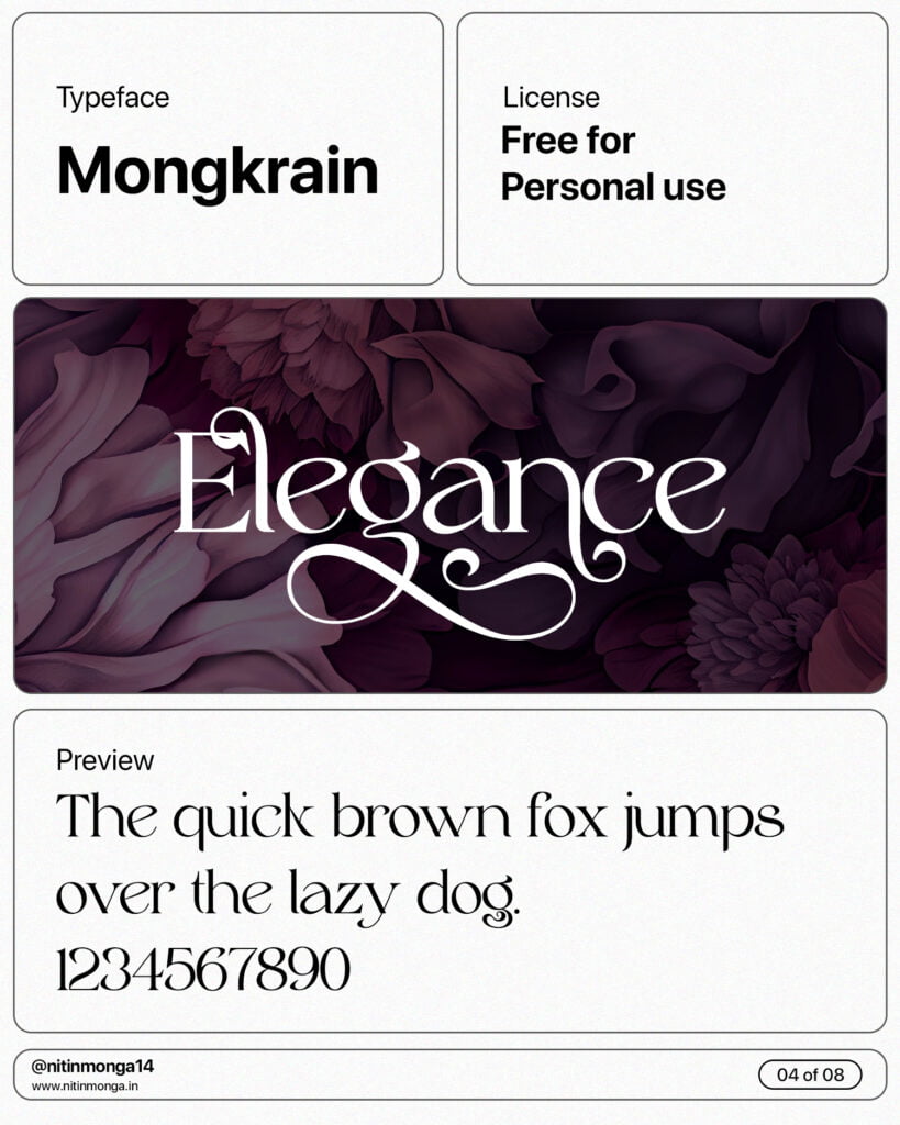 mongkrain font