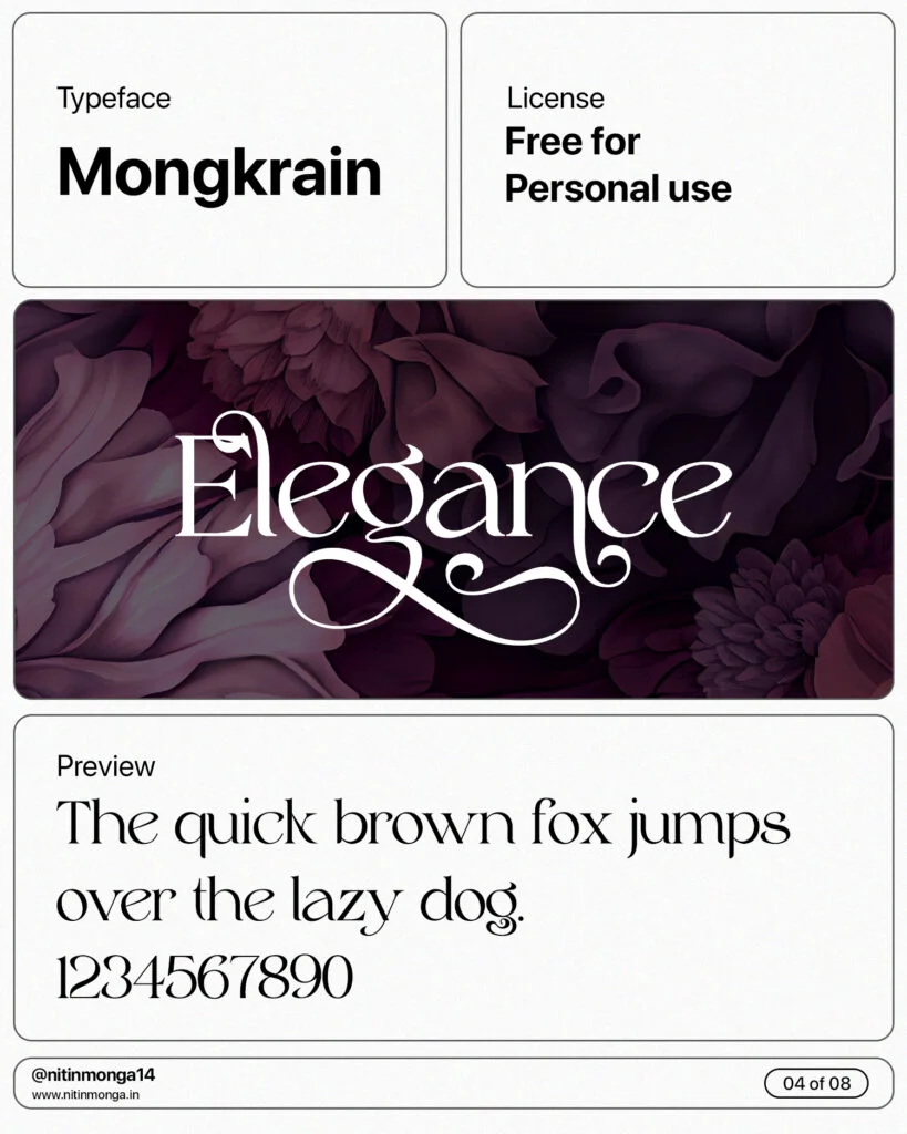 best lettering fonts mongkrain font