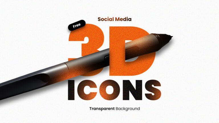 3D Social Media Icons PNG