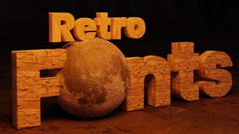 retro fonts 2024