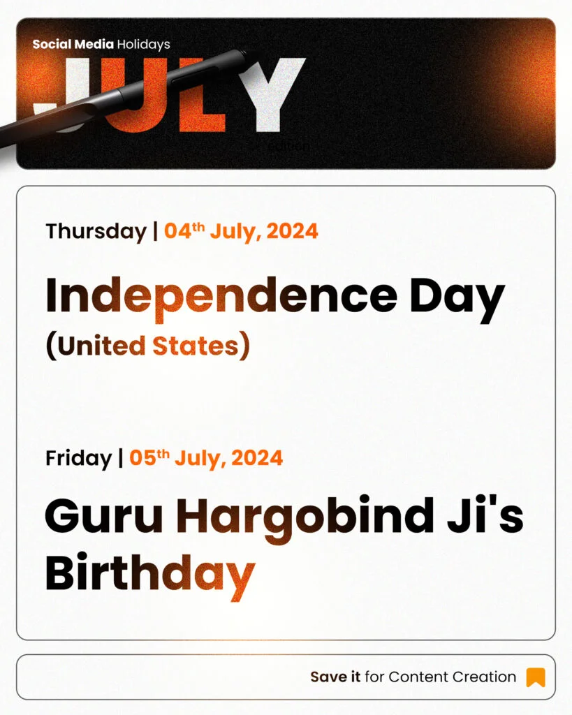 July 2024 Social Media Holidays July 2024 Social Media Holidays