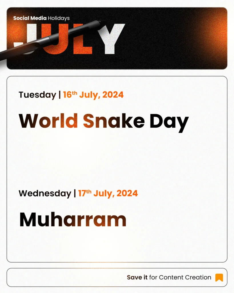 July 2024 Social Media Holidays July 2024 Social Media Holidays