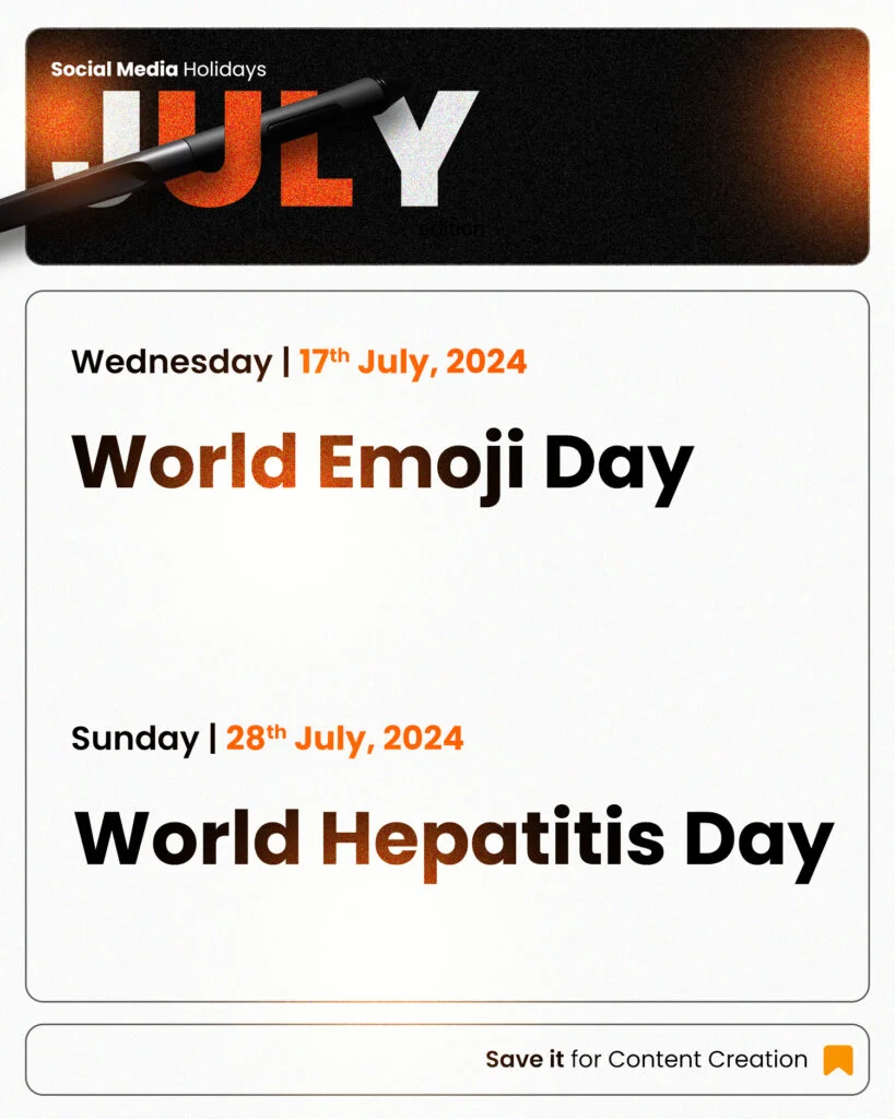 July 2024 Social Media Holidays July 2024 Social Media Holidays
