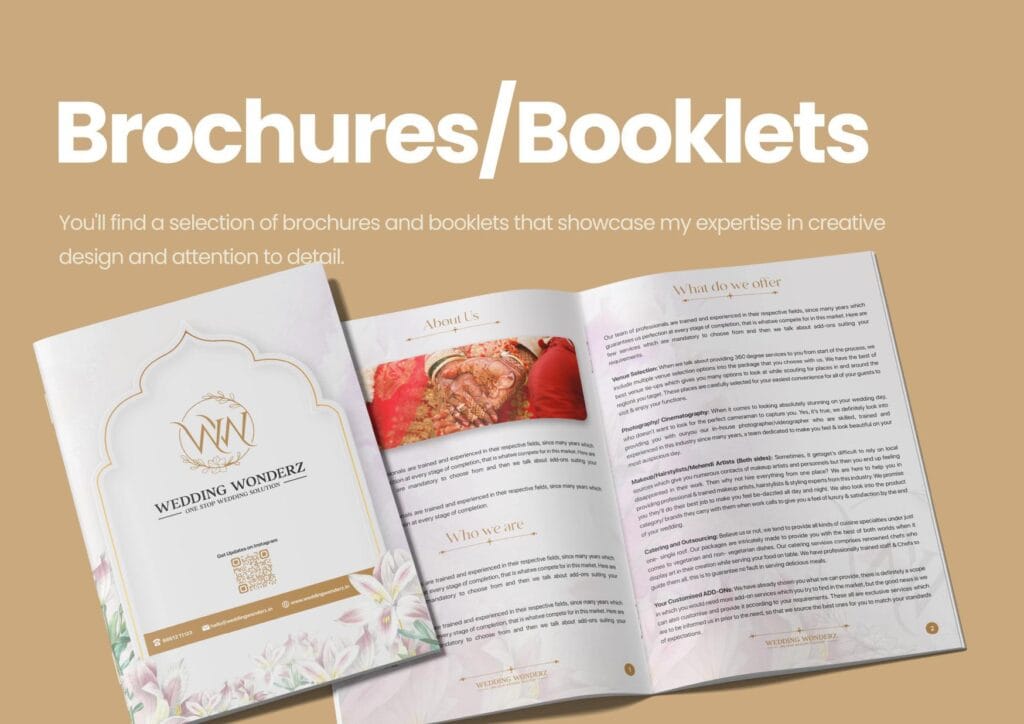 Brochure design ideas for wedding planner