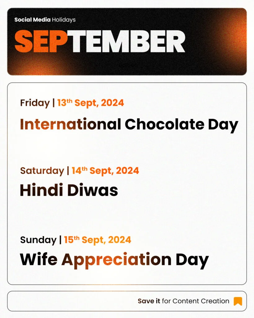 September Social Media Holidays 2024