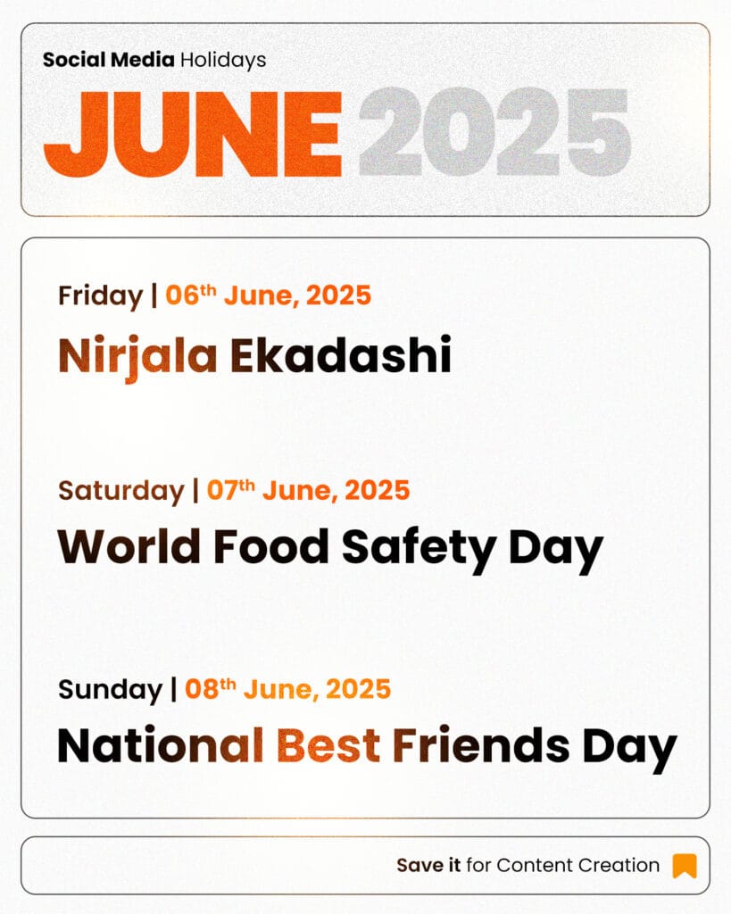 June 2025 holidays