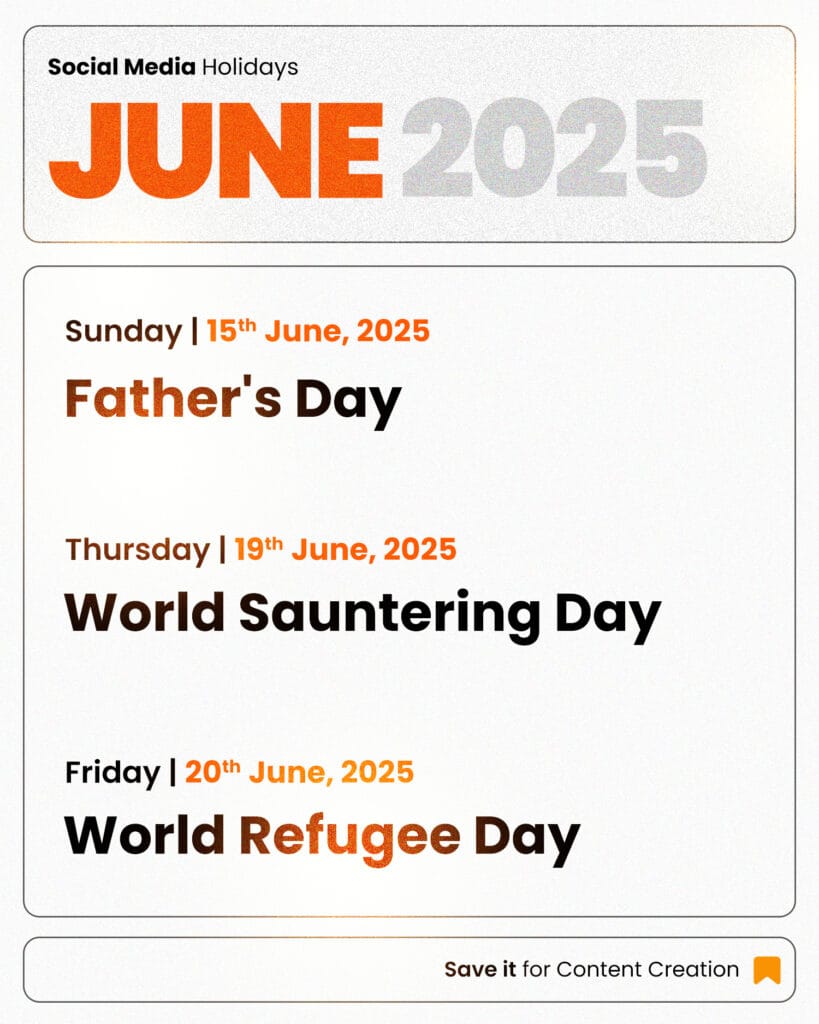 June 2025 holidays