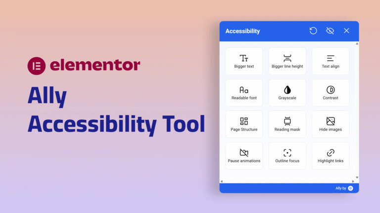 Elementor Ally Accessibility Tool