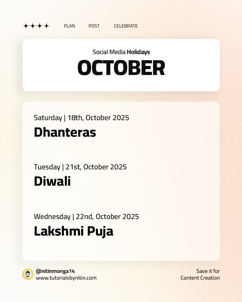 October 2025 Social Media Holidays October 2025 Social Media Holidays