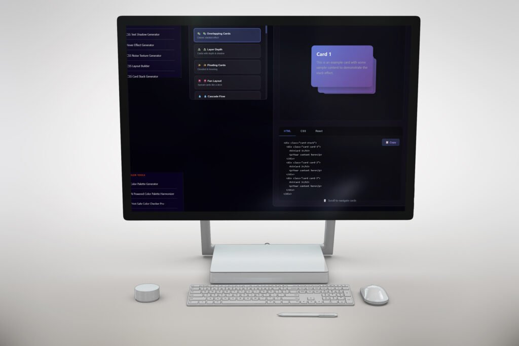 CSS card stack generator