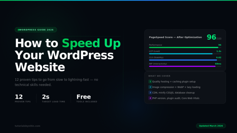 how to speed up WordPress website in 2026