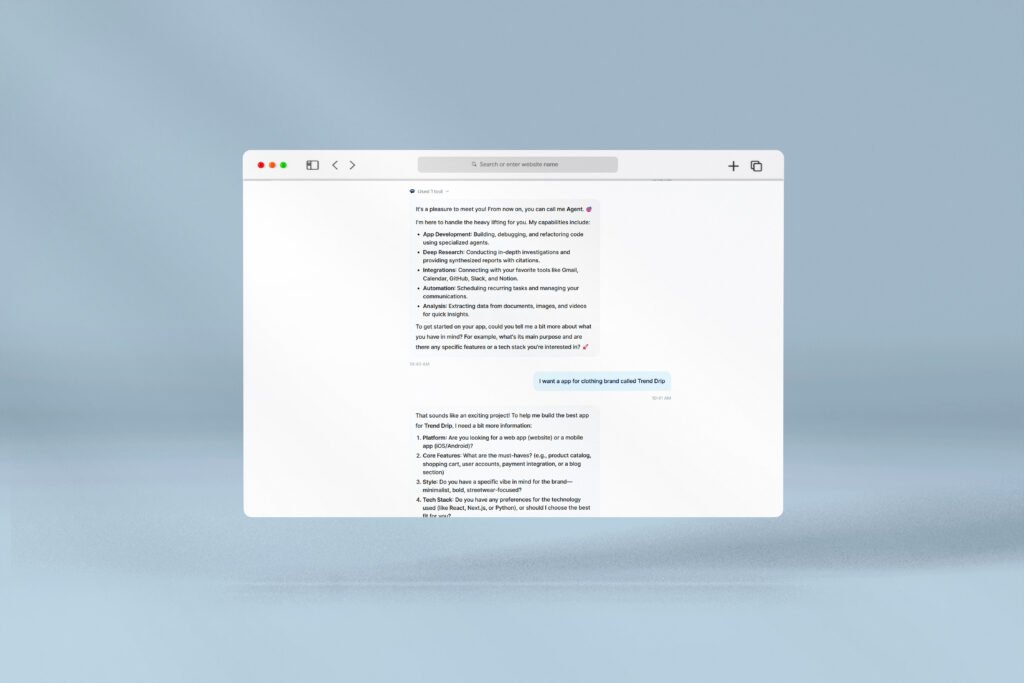 Emergent AI app builder