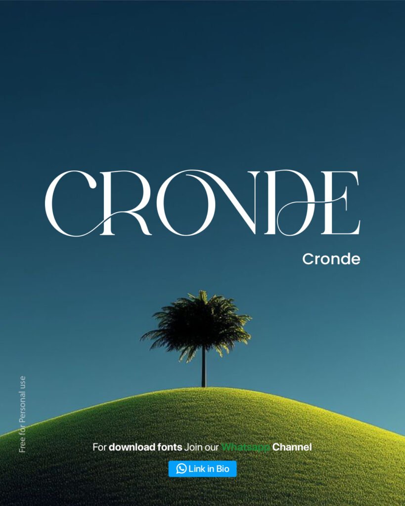 Cronde free geometric serif font — display editorial typeface for designers 2026