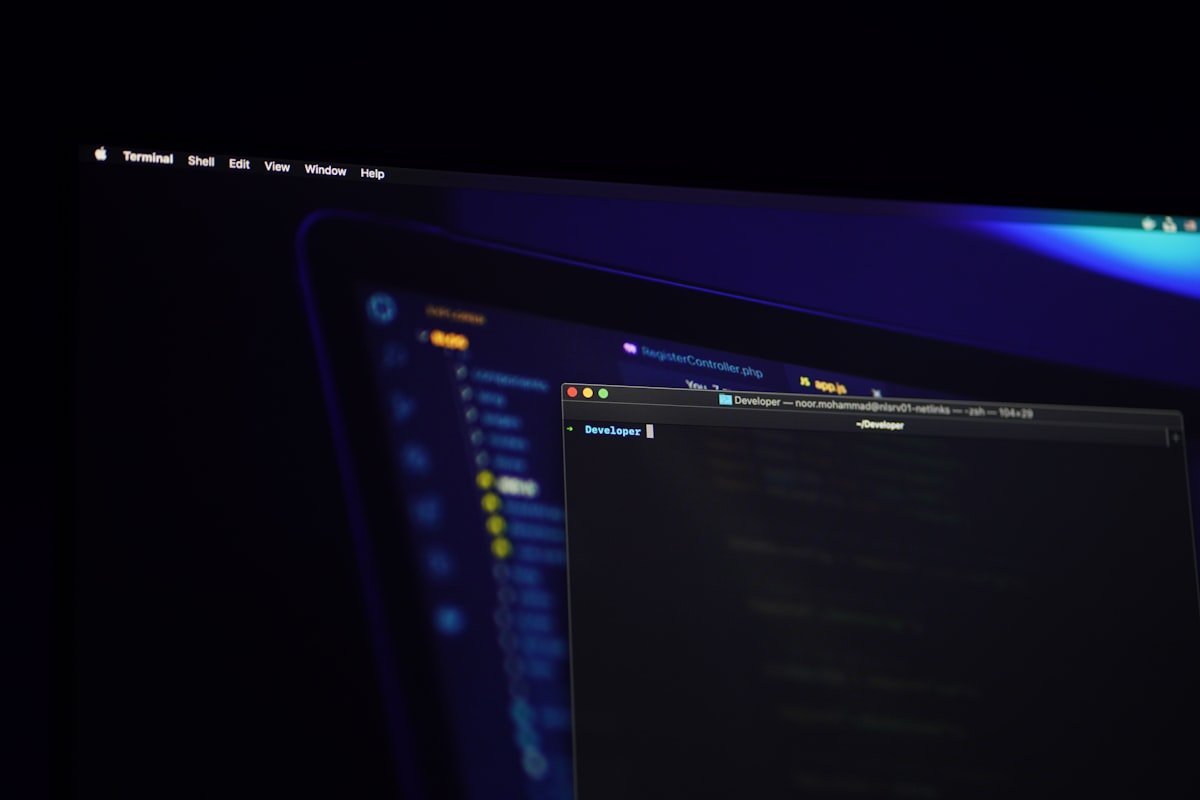 WordPress Abilities API concept shown by a developer coding on a laptop
