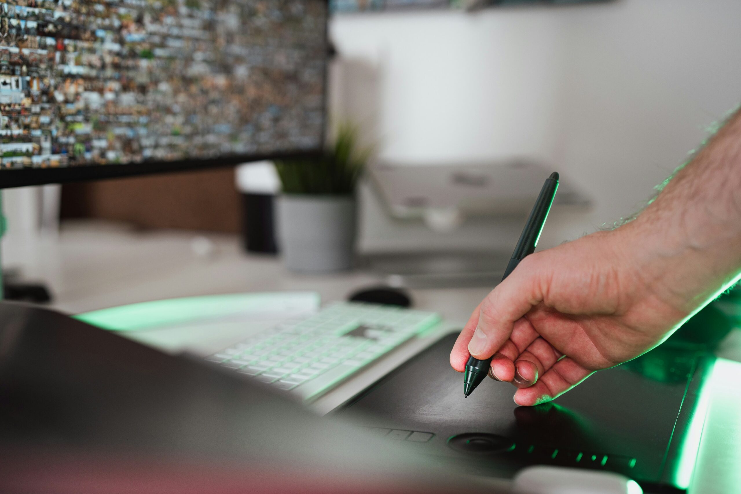 Affinity 3.3 design workspace with laptop and creative tools