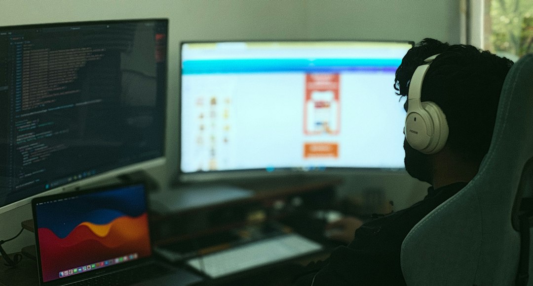 RTX Spark Photoshop acceleration shown on a designer's multi-monitor workstation